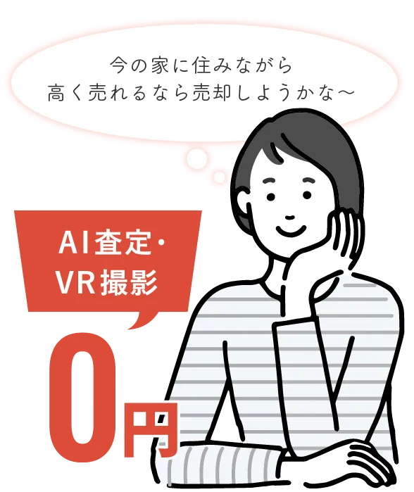 AI査定・VR撮影０円！今の家に住みながら売却したい